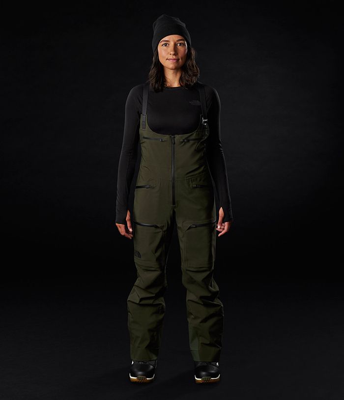 The North Face Snow Pants A-CAD FUTURELIGHT™ Bib Olive Green - Womens - Thailand ORLXD-5702